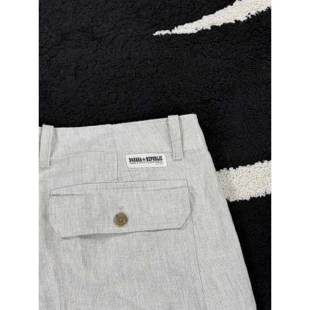 Banana Republic Pants Mens 36x30 Grayish Tan Linen Blend Casual Beach